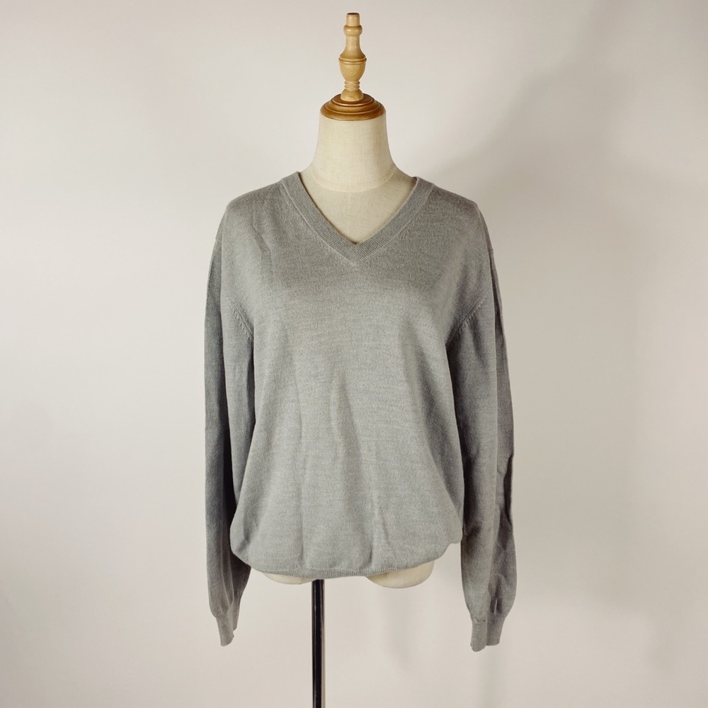 PRONTO UOMO Extra Fine Merino V Neck Sweater Large